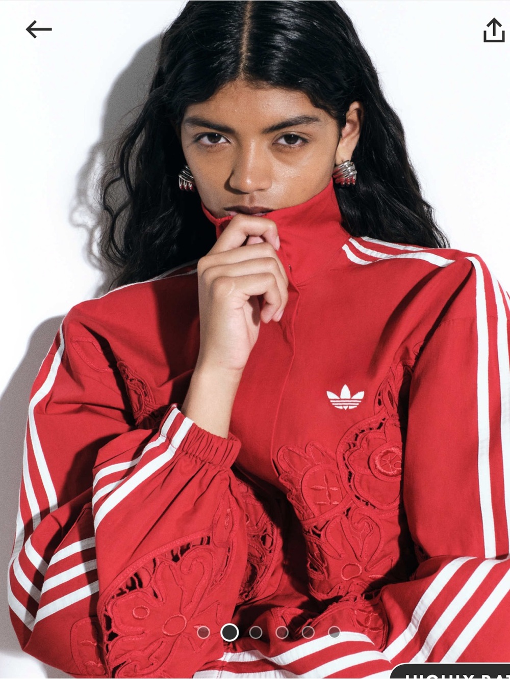 adidas xASOS Oversized Cutwork Embroidery Jacket